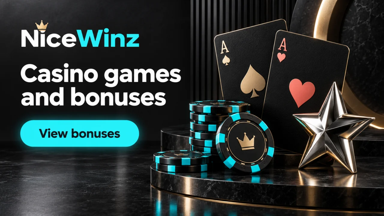 NiceWinz casino games and bonuses. View bonuses.